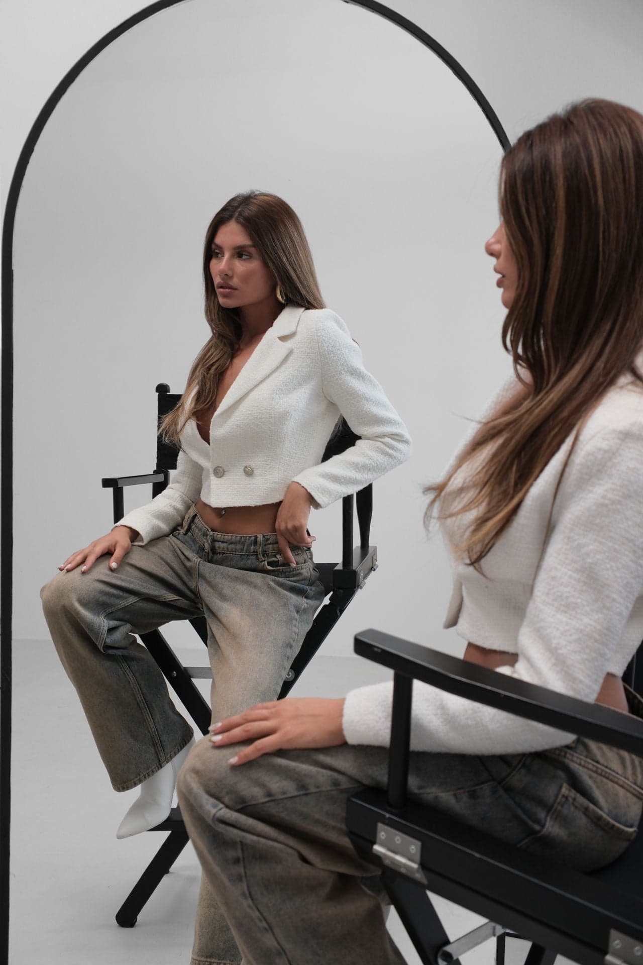 Tüvit Crop Blazer Ceket görsel 3