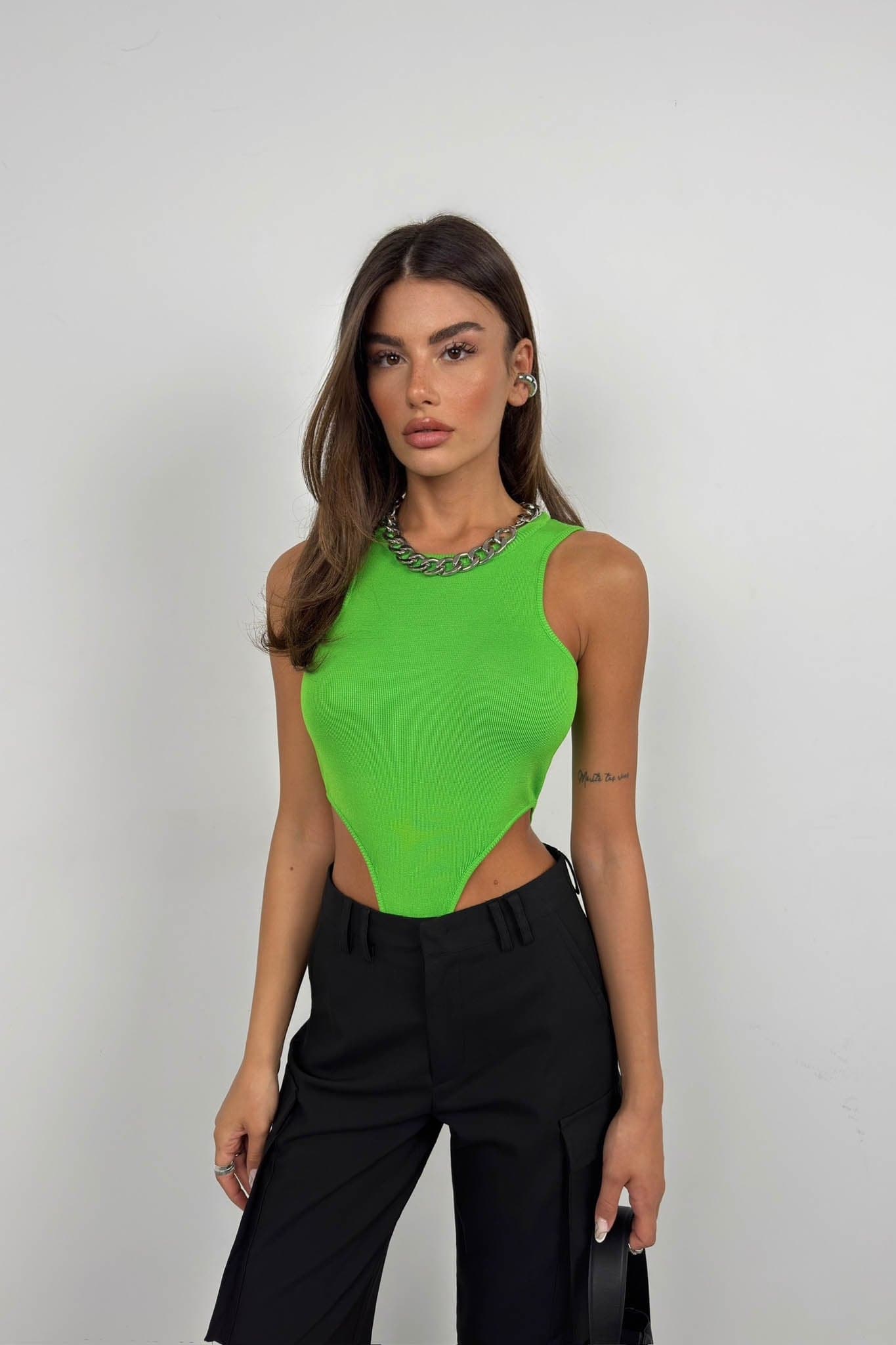 Pencere Detay Yüzücü Bodysuit görsel 7