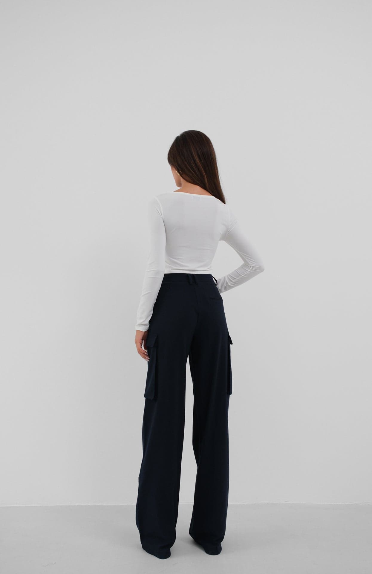 Kare Yaka Crop Top görsel 6