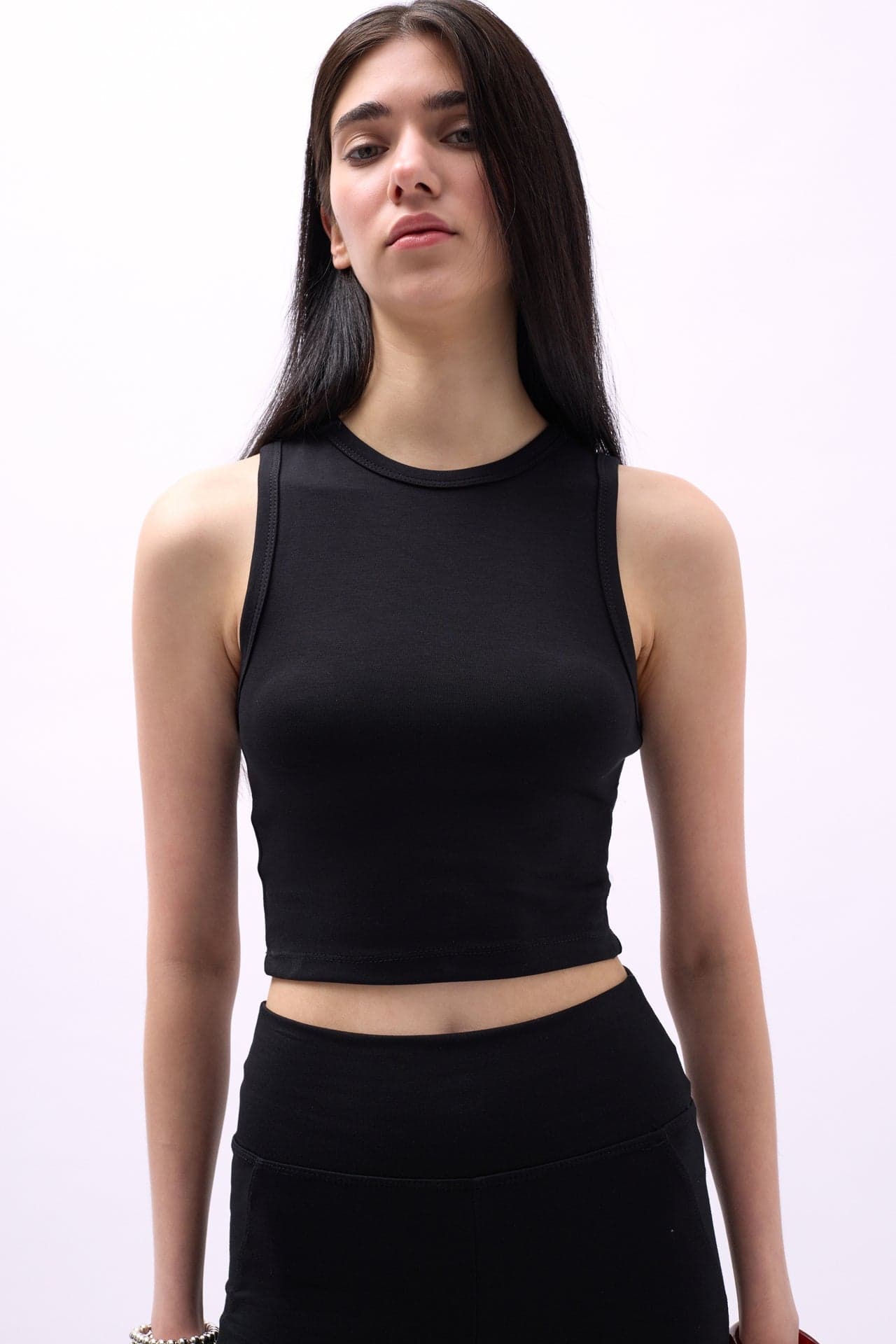 Yüzücü Yaka Crop Bluz görsel 3