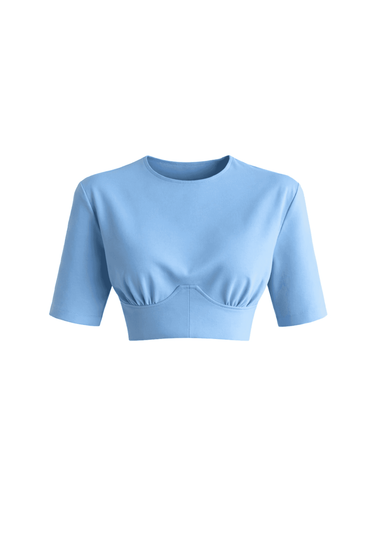 Bel Oturtmalı Crop T-Shirt görsel 2