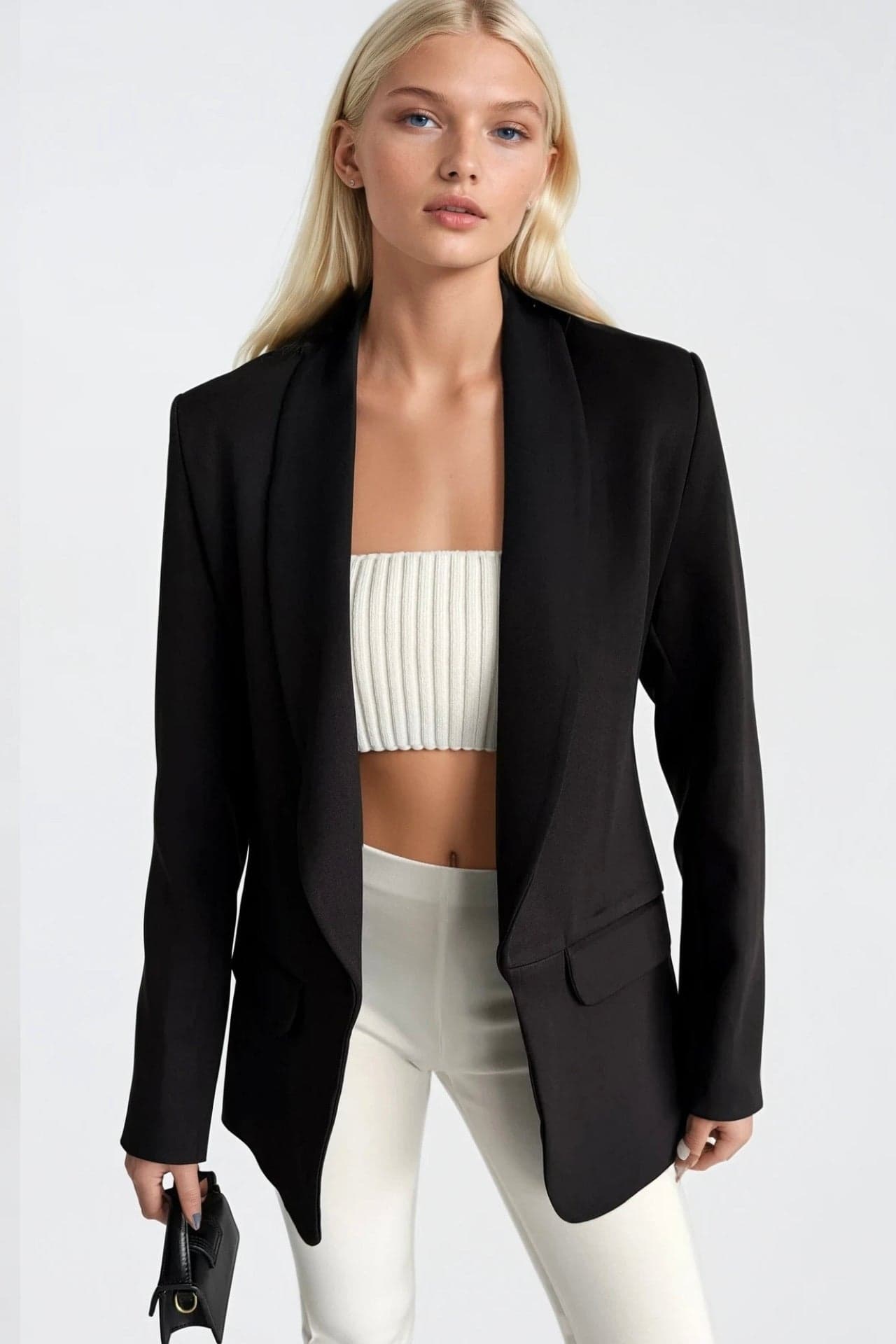 Şal Yaka Astarlı Blazer Ceket görsel 2