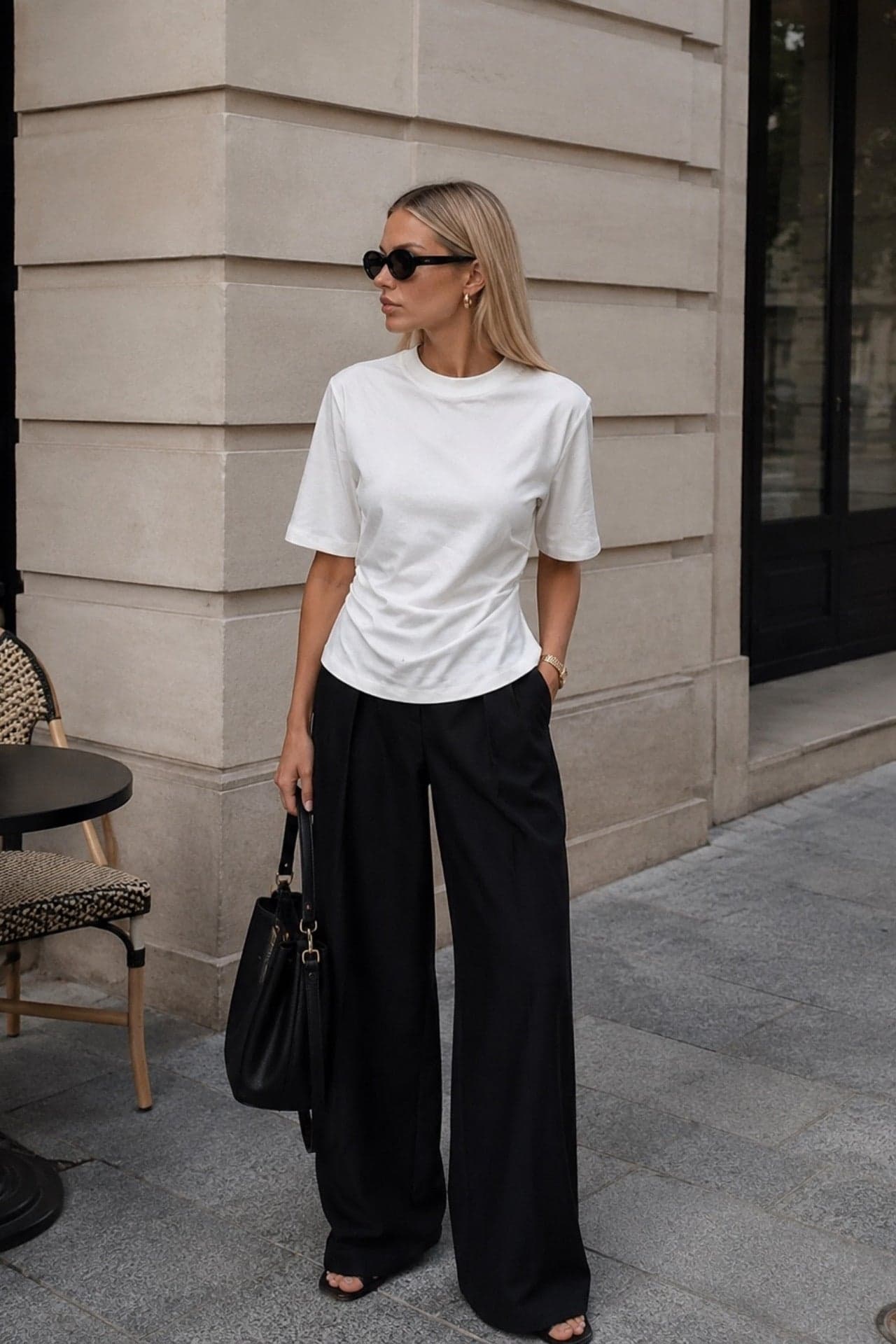 Bel Büzgülü Basic T-Shirt görsel 1
