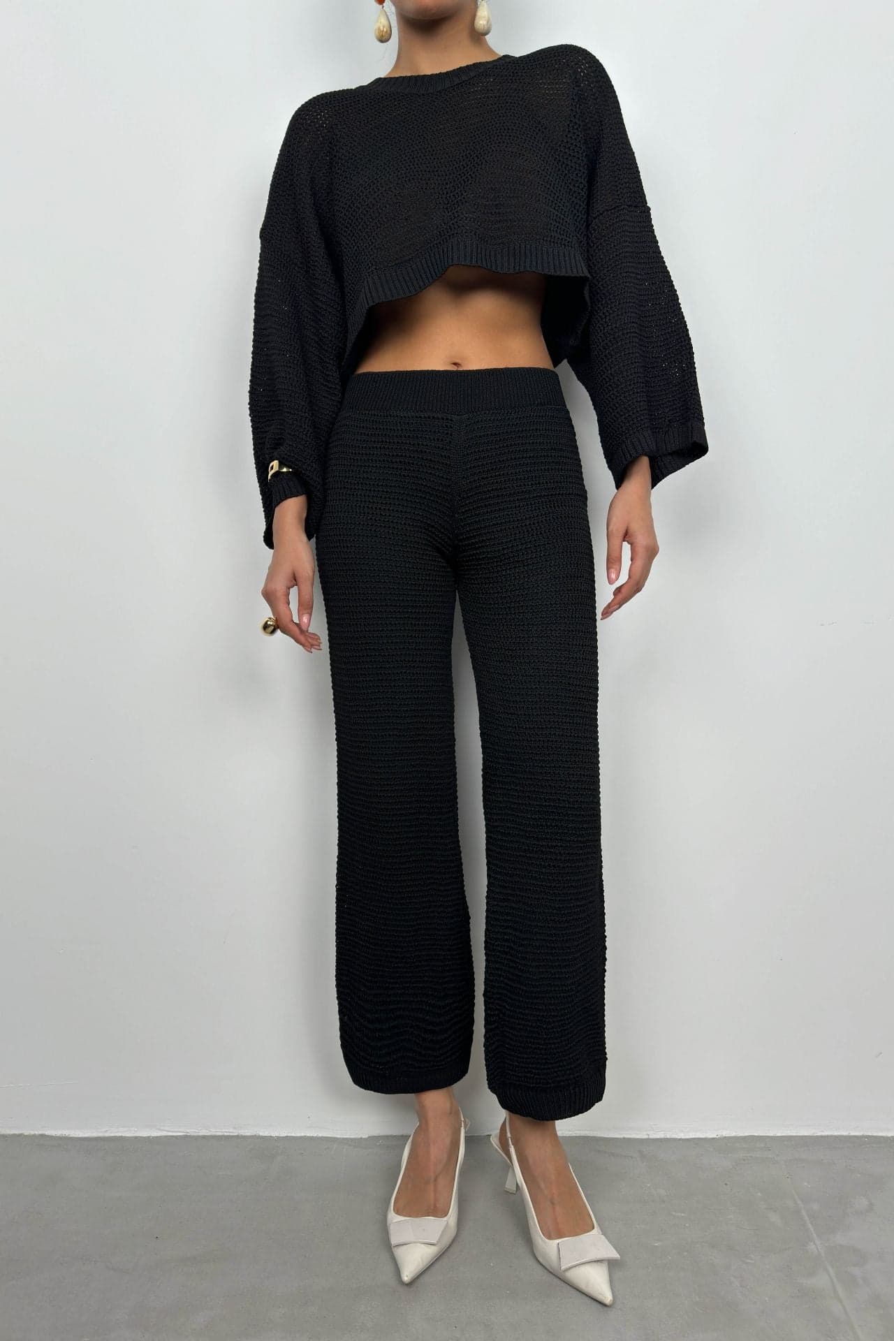Oversize Triko Bluz Pantolon Takım görsel 2