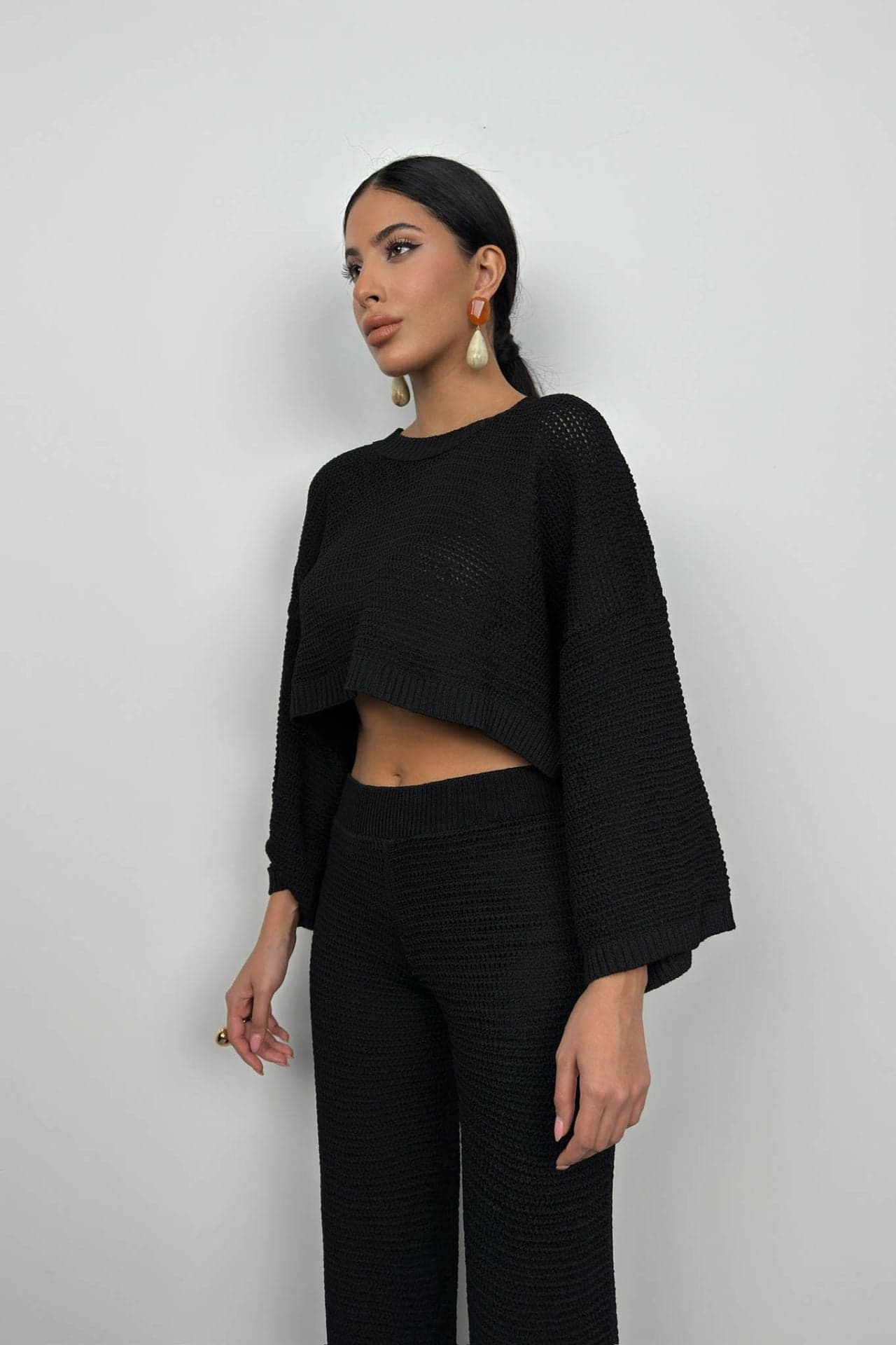 Oversize Triko Bluz Pantolon Takım görsel 3