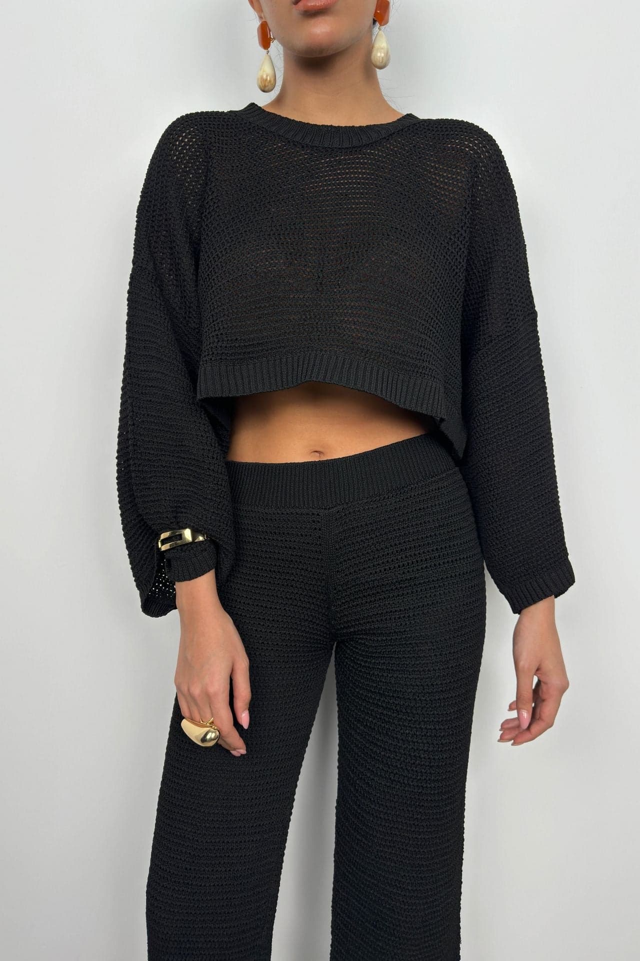 Oversize Triko Bluz Pantolon Takım görsel 4