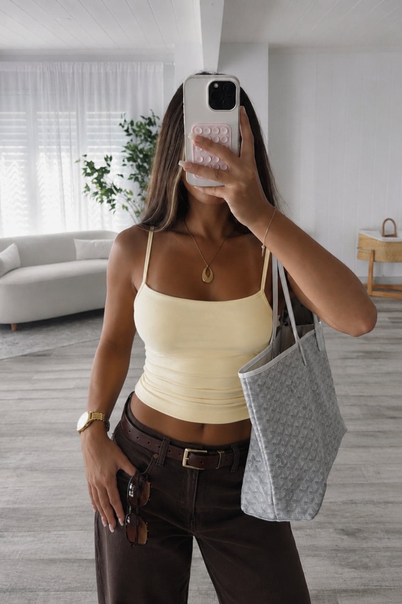 Glop Detay İp Askılı Basic Top görsel 7