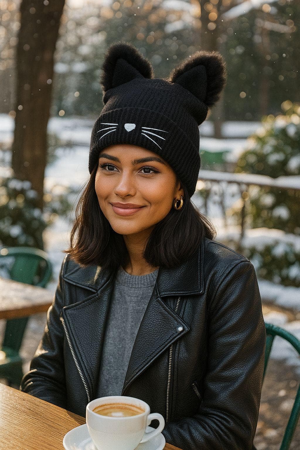 14502 Kedi Modeli Siyah Bere