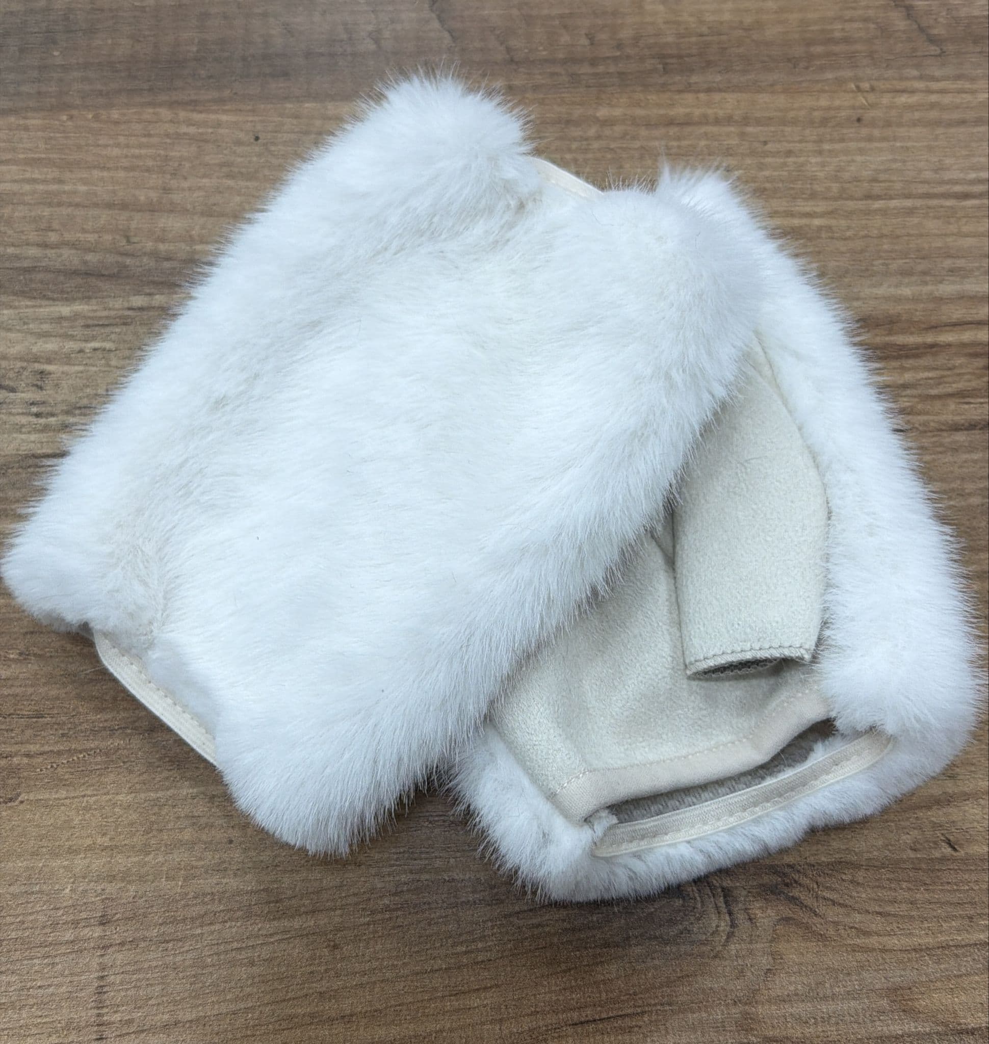 16032 Ekru Peluş Eldiven görsel 4