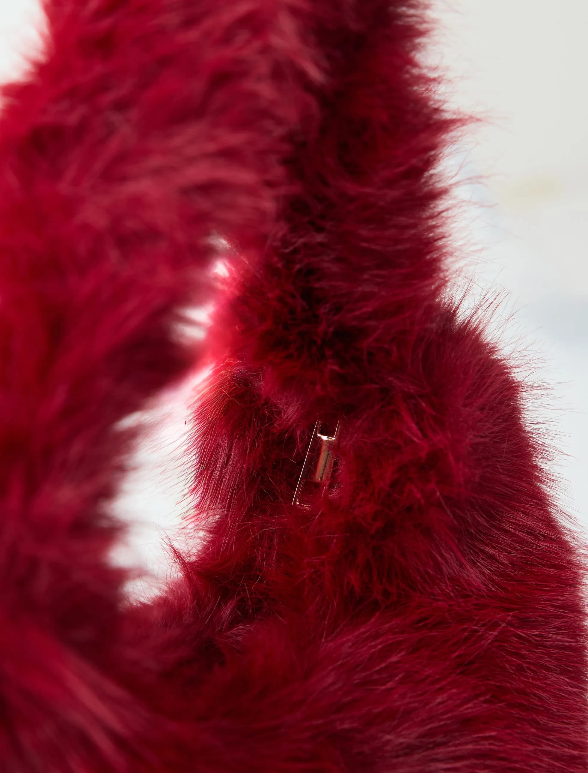 NWC-001 Bordo Peluş Çanta görsel 5