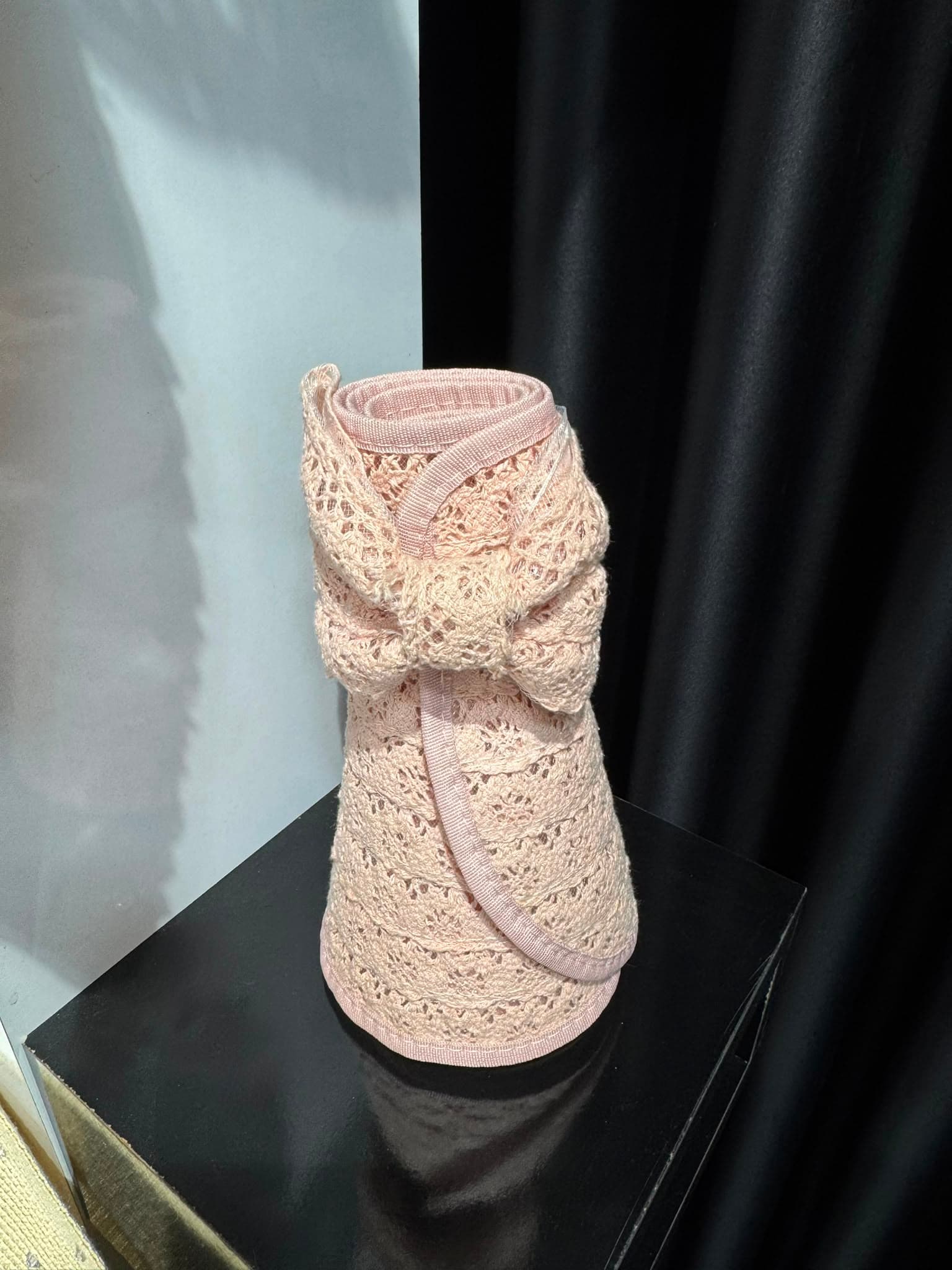 14535 Dantelli Pembe Üstü Açık Geniş Hasır Vizör Şapka görsel 4
