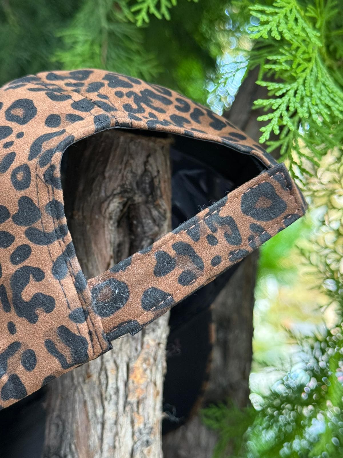 19018 Leopar Desen Kep Kahverengi Şapka görsel 3