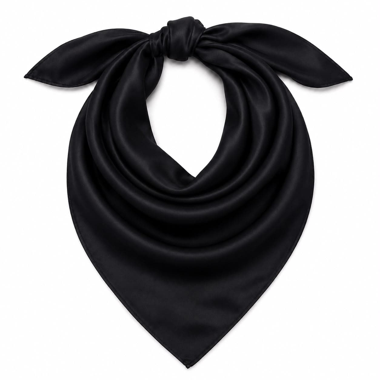 15404 Siyah Bandana Fular 90x90 cm