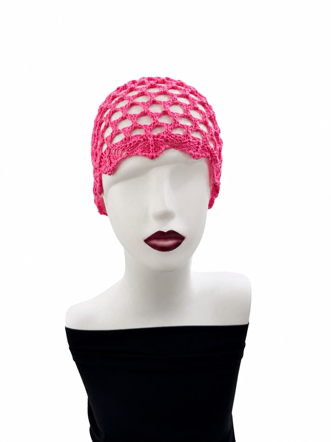 19097 Pembe File Bandana Şapka Bere görsel 3