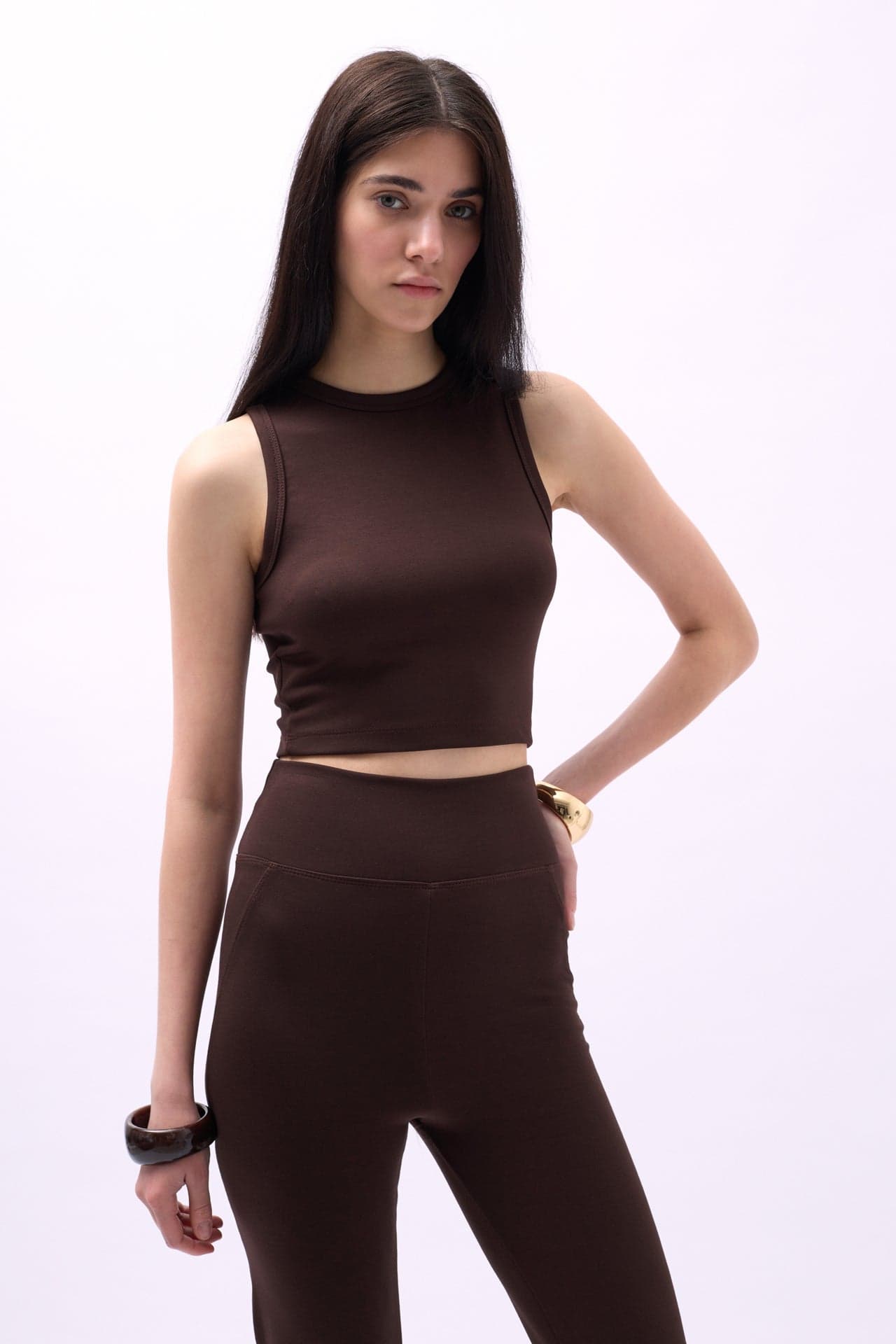 Yüzücü Yaka Crop Bluz görsel 7
