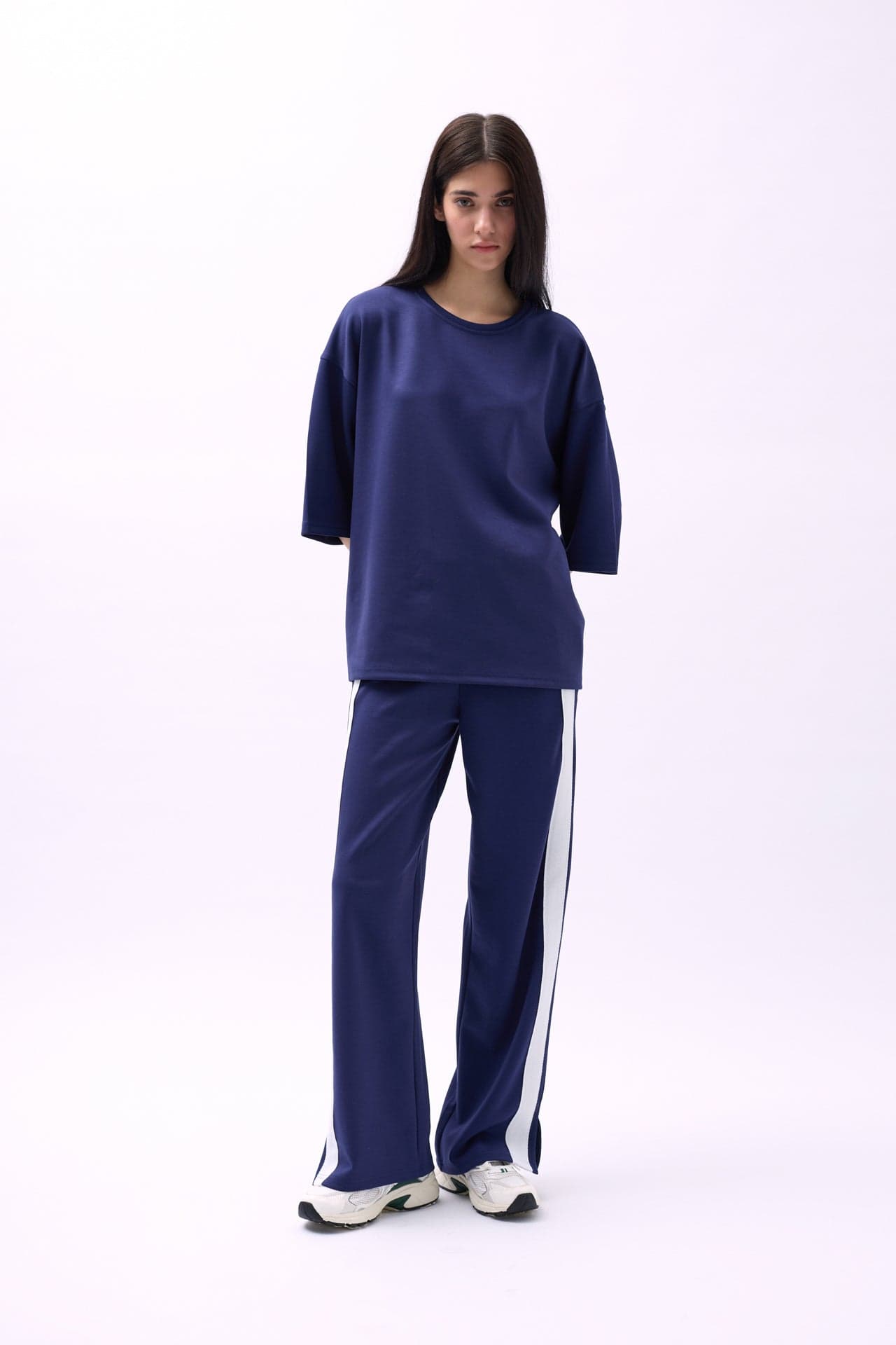 Bisiklet Yaka Oversize T-Shirt görsel 2