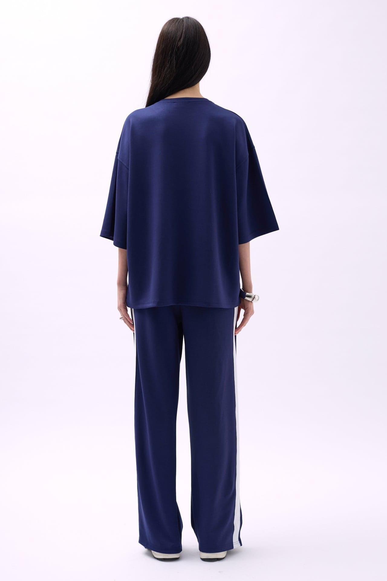 Bisiklet Yaka Oversize T-Shirt görsel 6