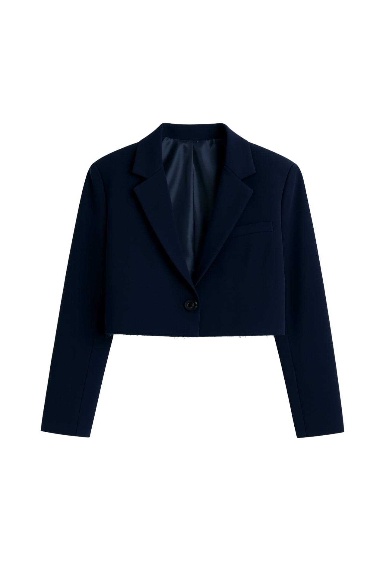 Crop Basic Blazer Ceket görsel 3