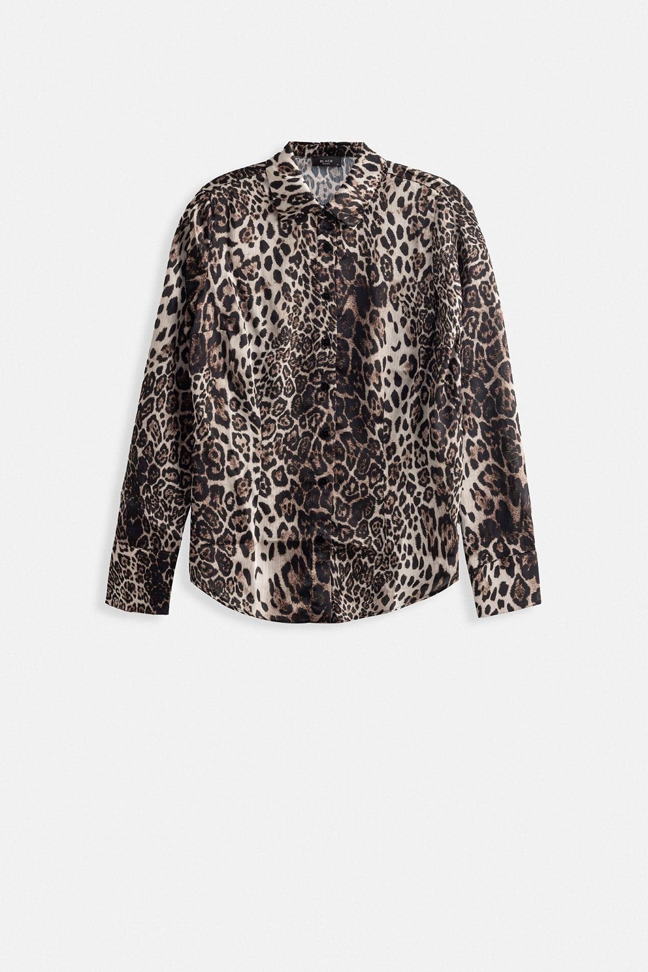 Leopar Desen Gömlek görsel 1