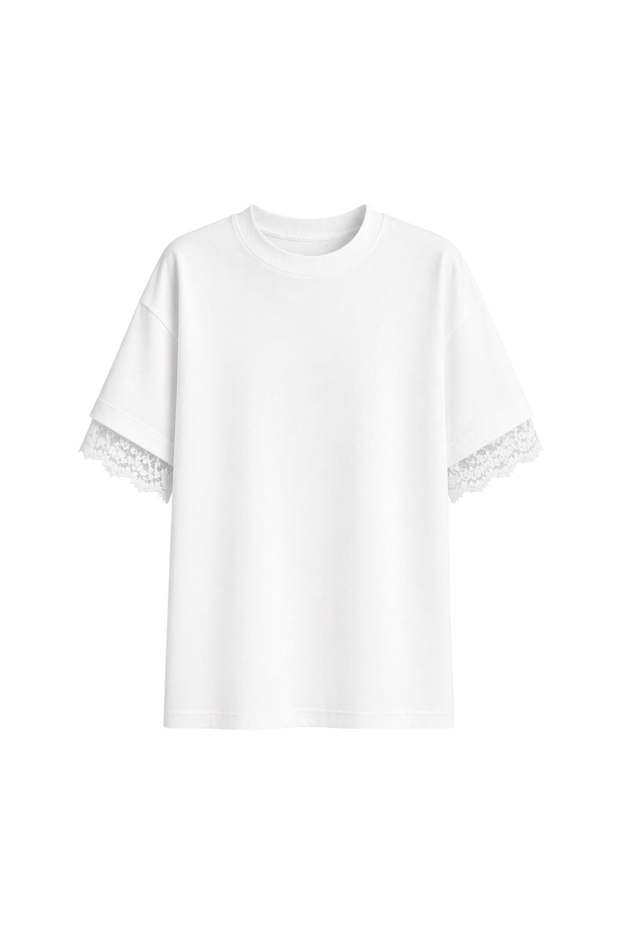 Kol Ve Sırt Dantel Detay T-Shirt görsel 4