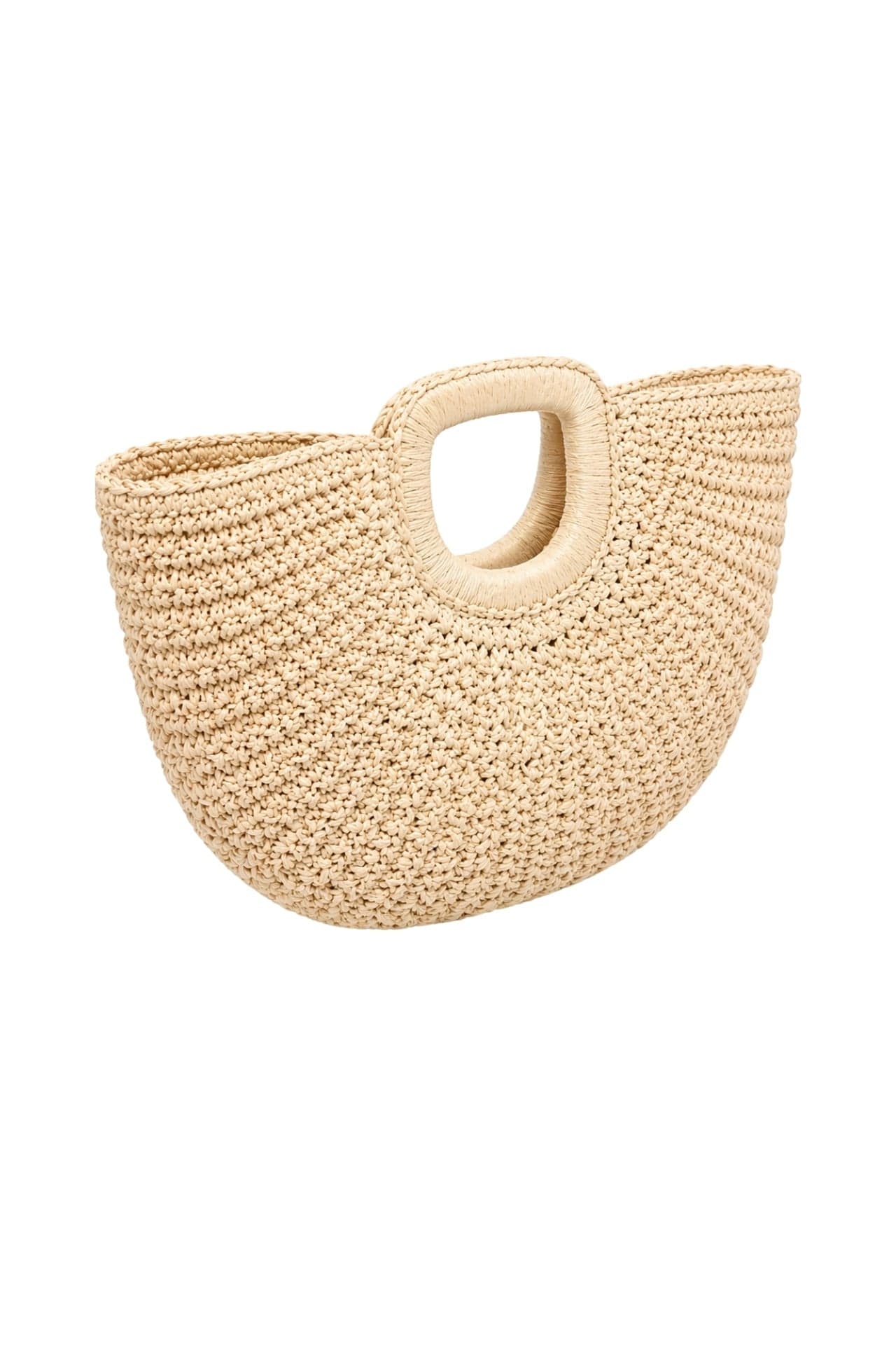 Oval Form Hasır El Çantası görsel 4
