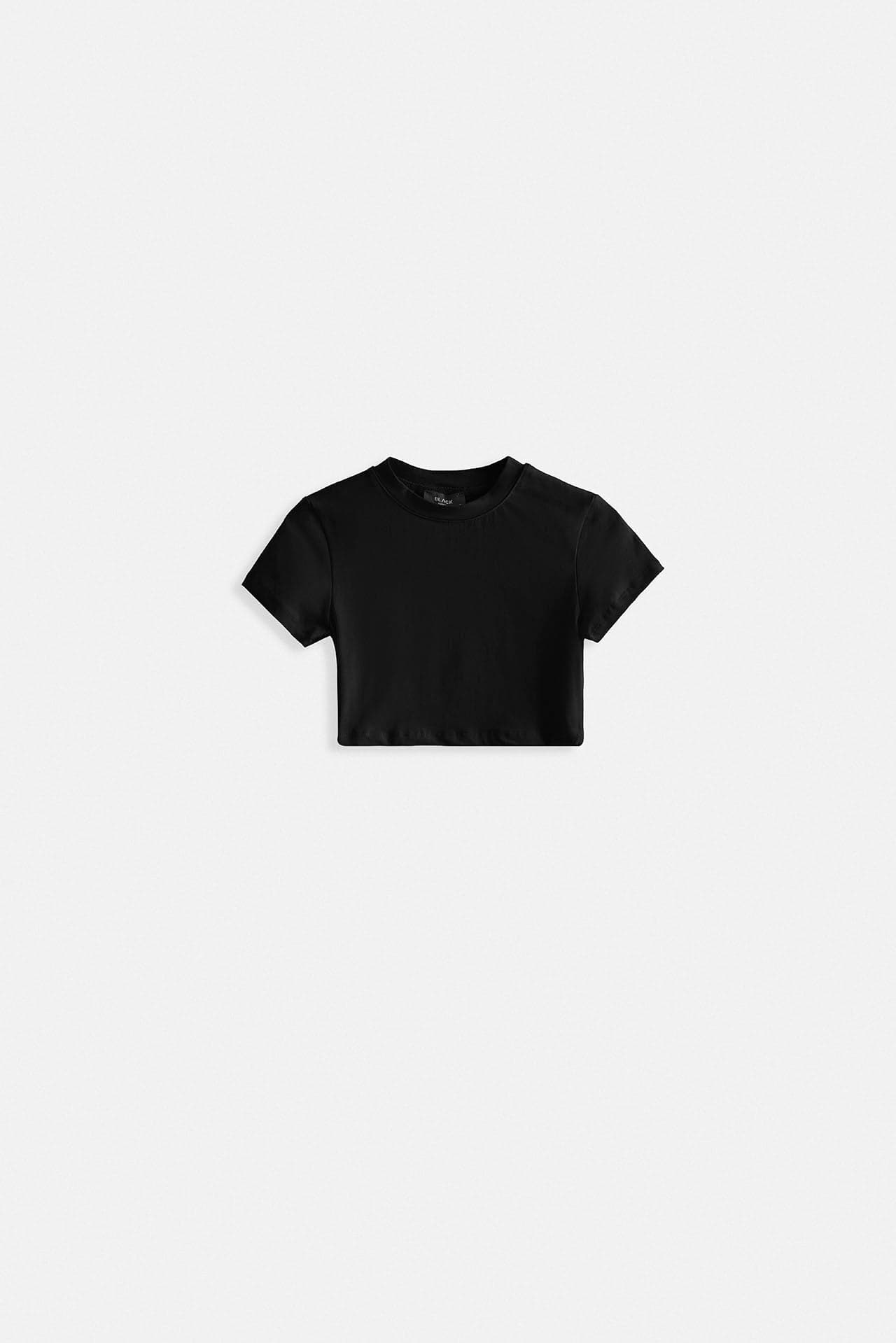 Likralı Basic Crop T-Shirt