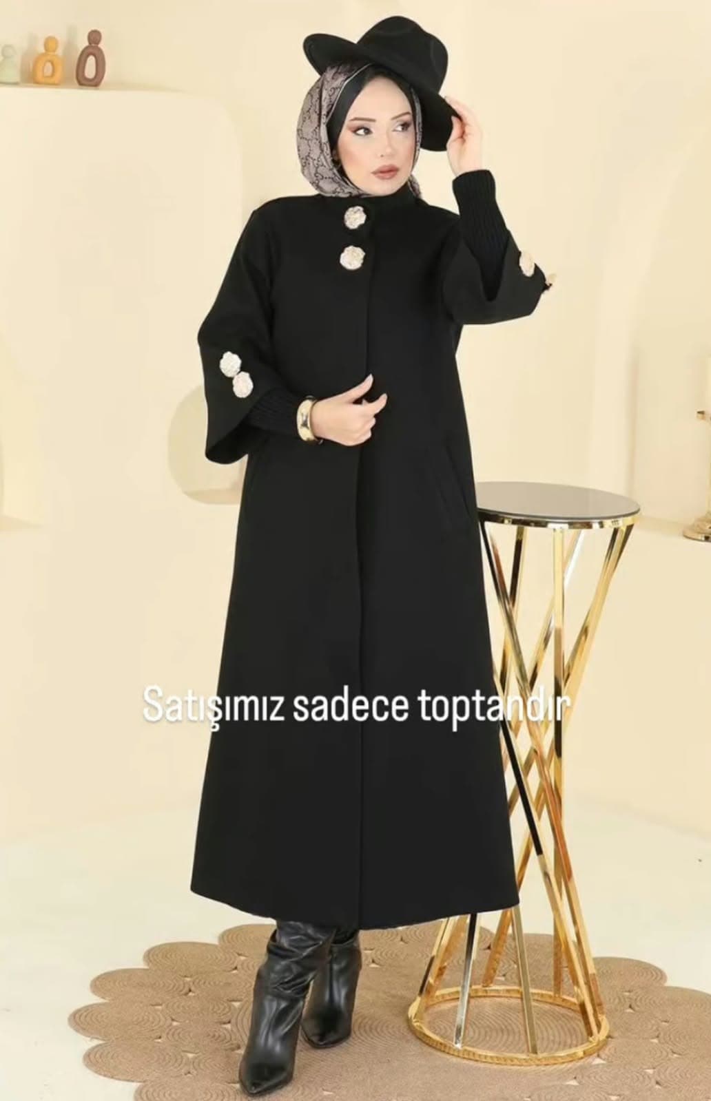 Angora Kumaş Bayan Kaban Toptan görsel 3