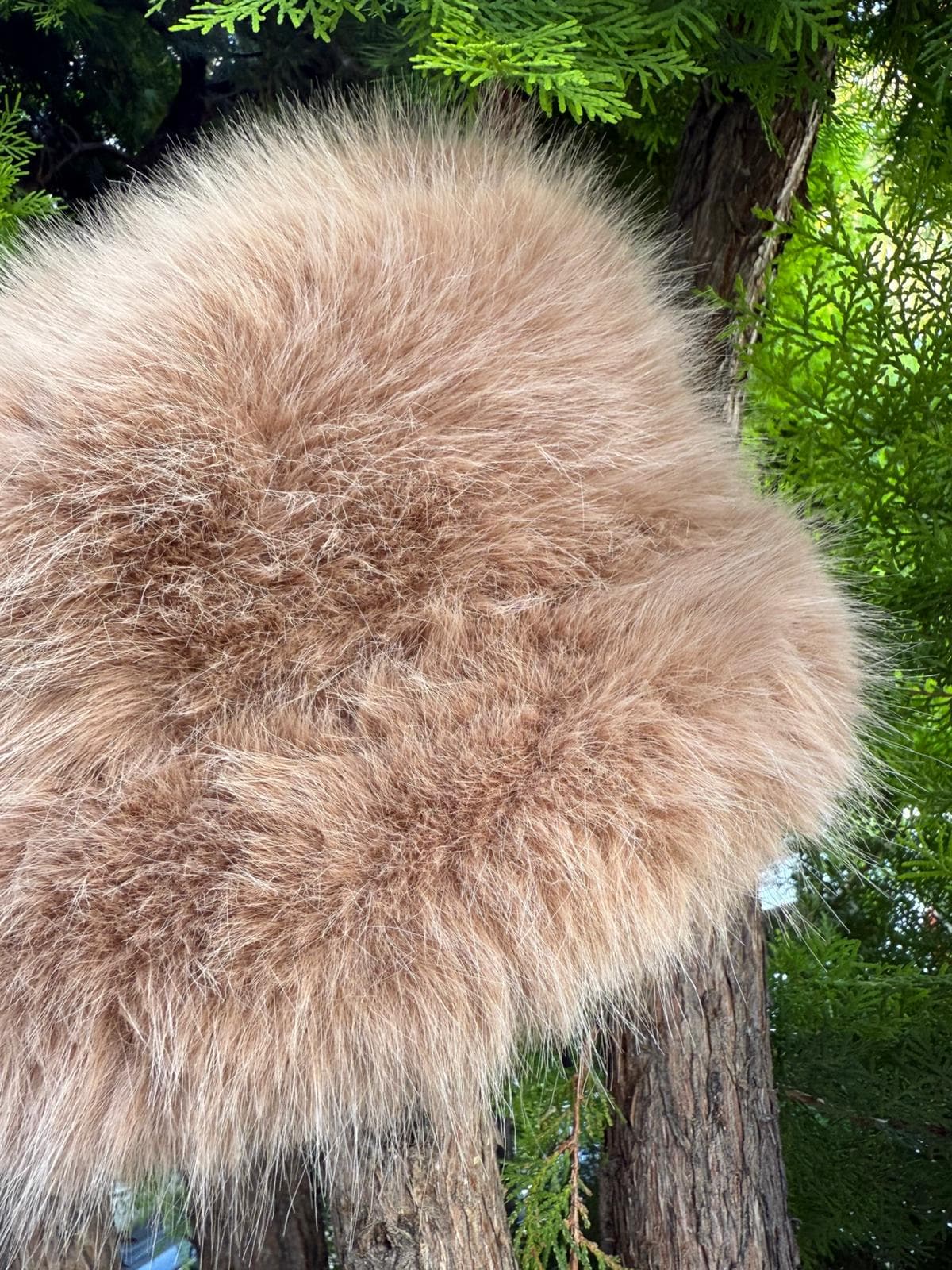 14500 Mango Kumaş Camel Peluş Kalpak Şapka görsel 5