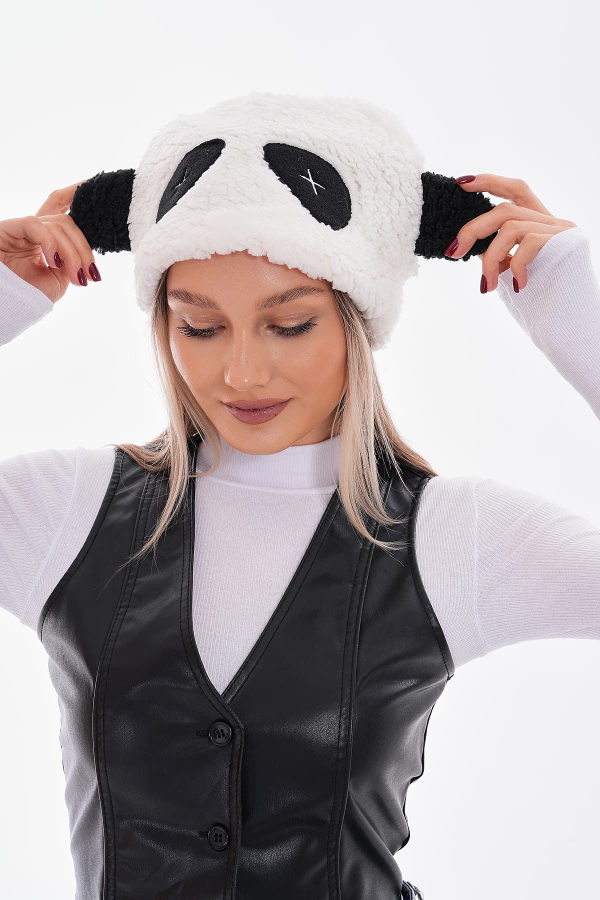14609 Panda Model Beyaz Bere görsel 2
