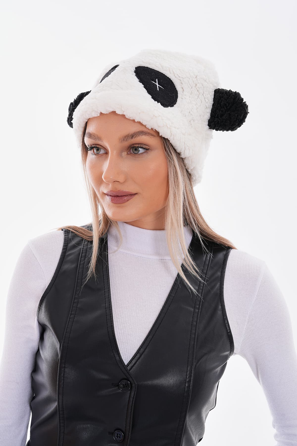 14609 Panda Model Beyaz Bere görsel 3