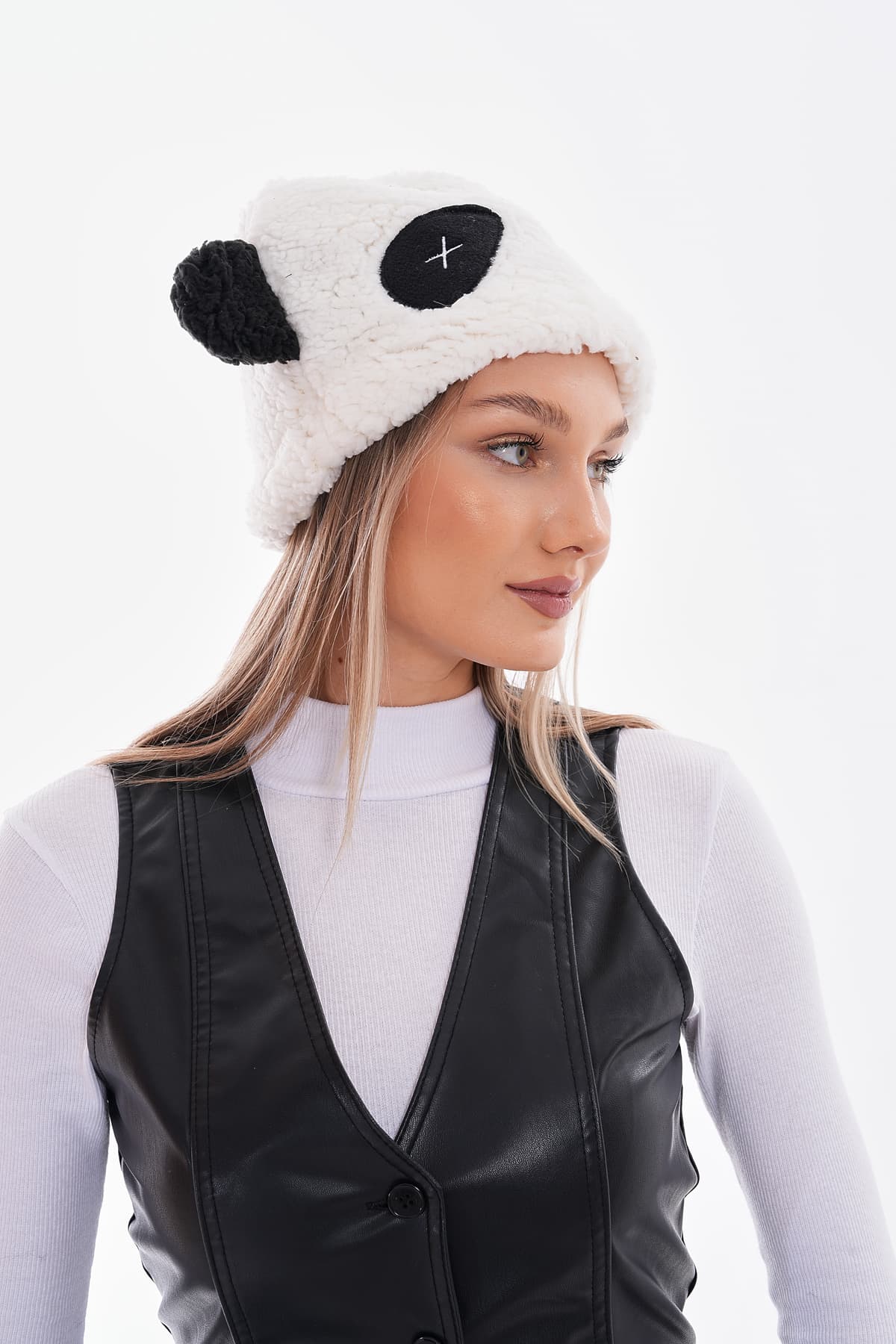 14609 Panda Model Beyaz Bere görsel 4