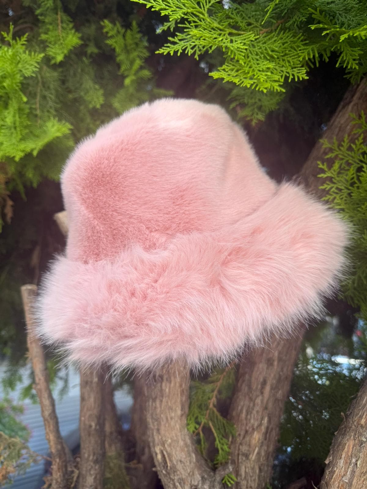 14623-1 Peluş Pembe Kalpak Şapka görsel 5