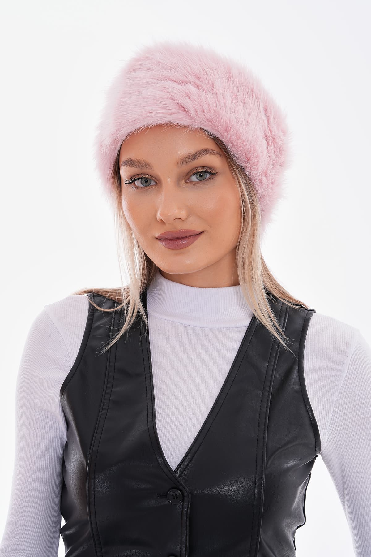 9851 Peluş Pembe Bandana görsel 2