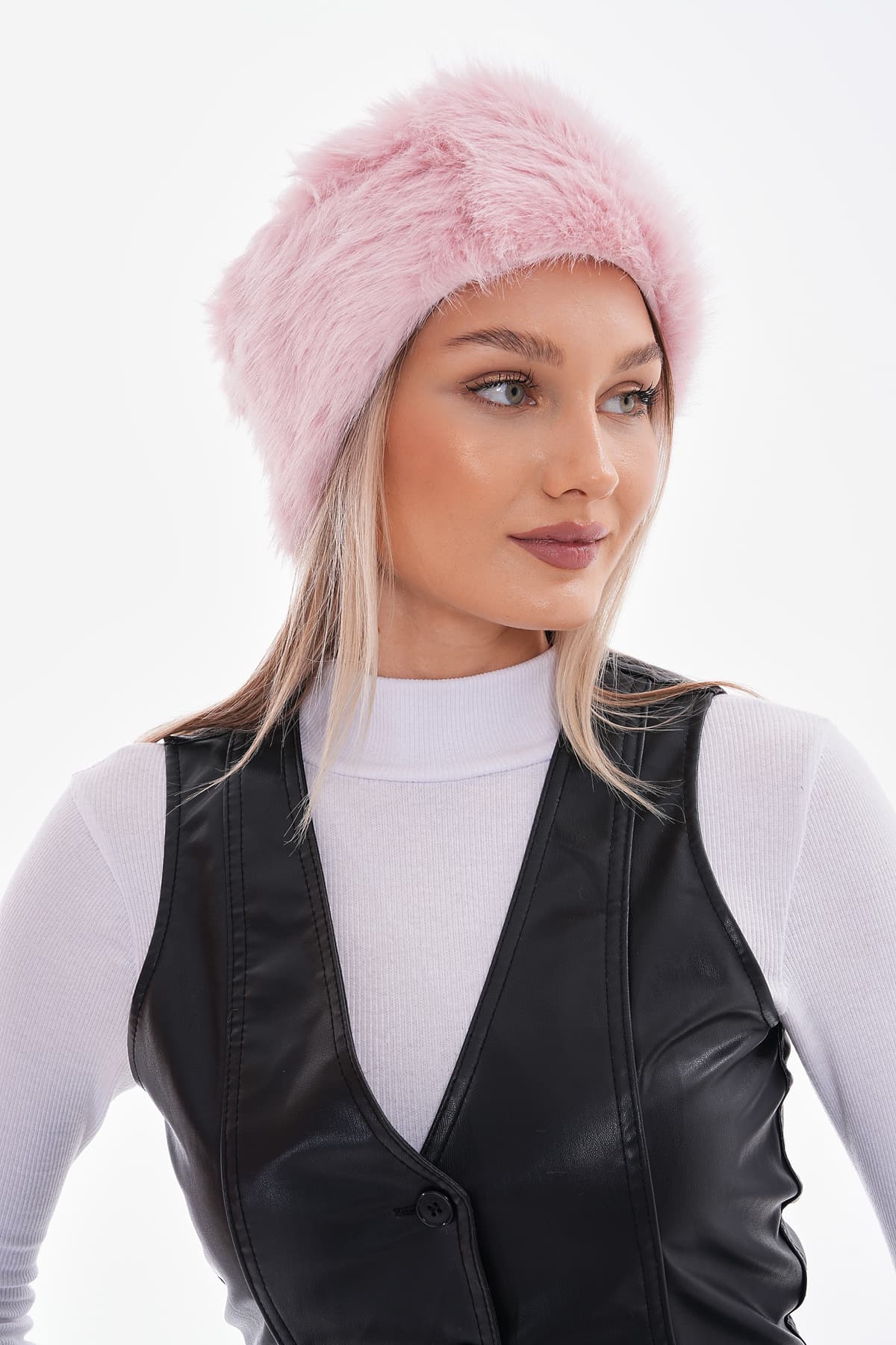 9851 Peluş Pembe Bandana görsel 3
