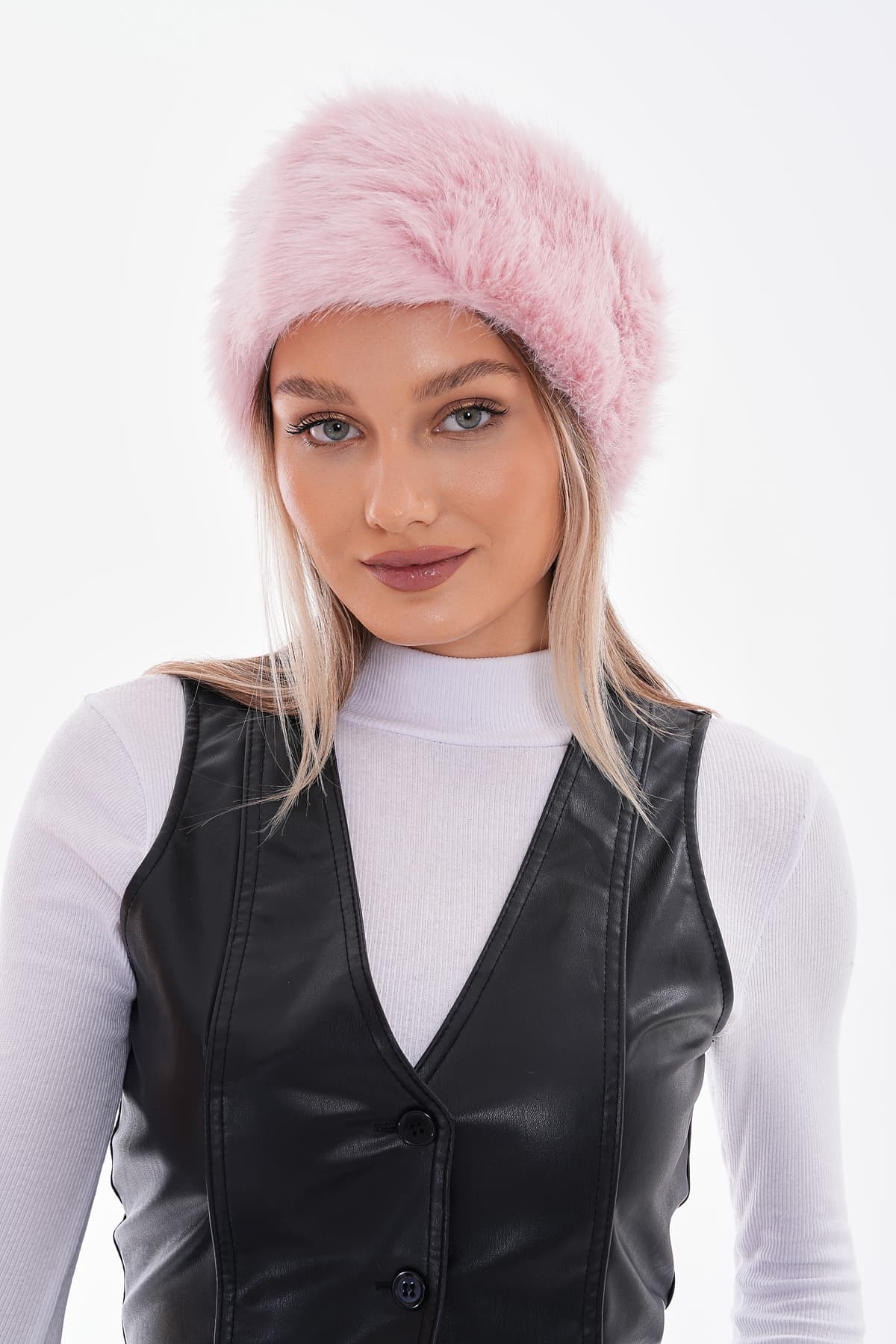 9851 Peluş Pembe Bandana görsel 5