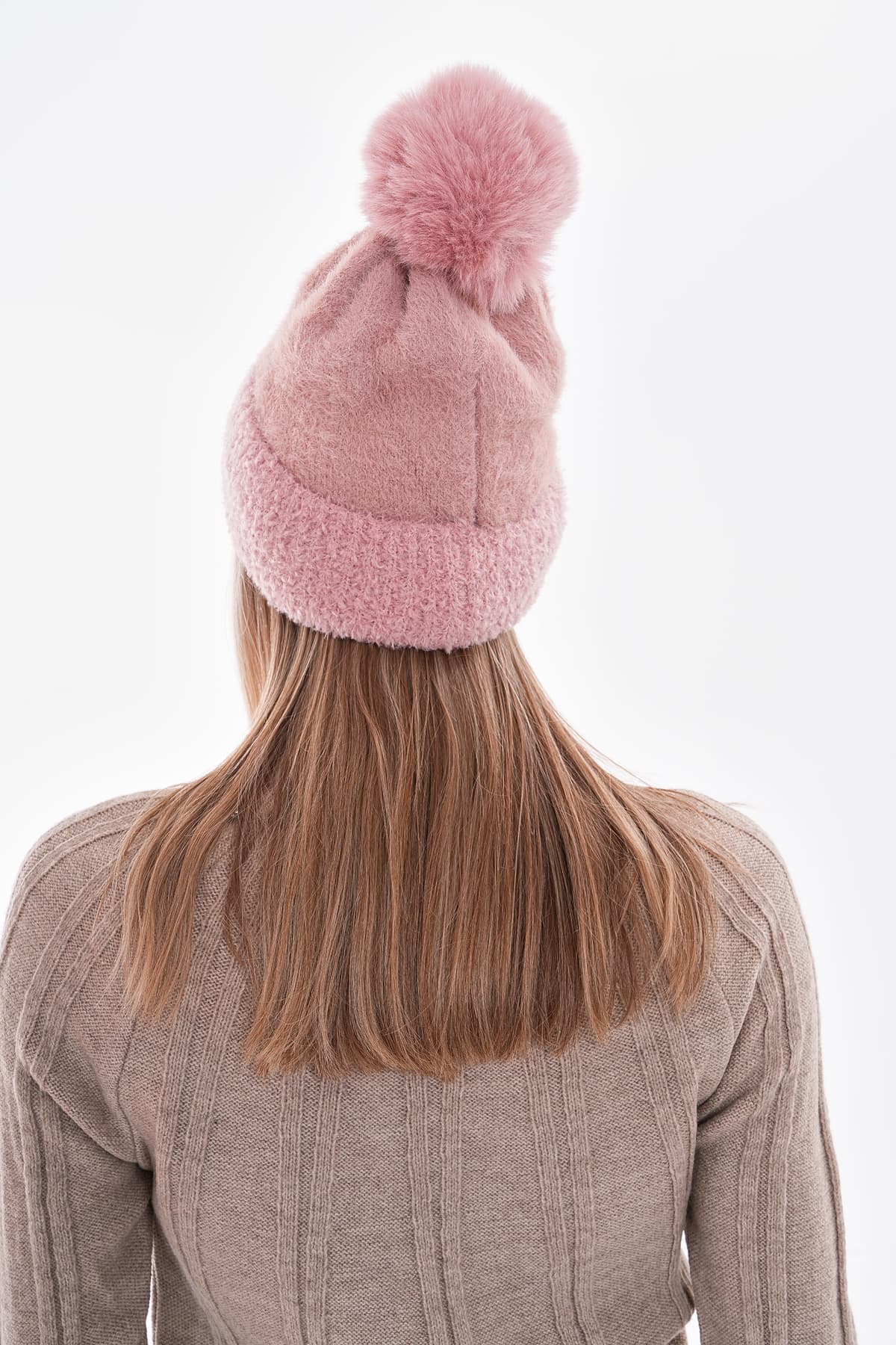 14665 Ponponlu Pembe Bere görsel 5