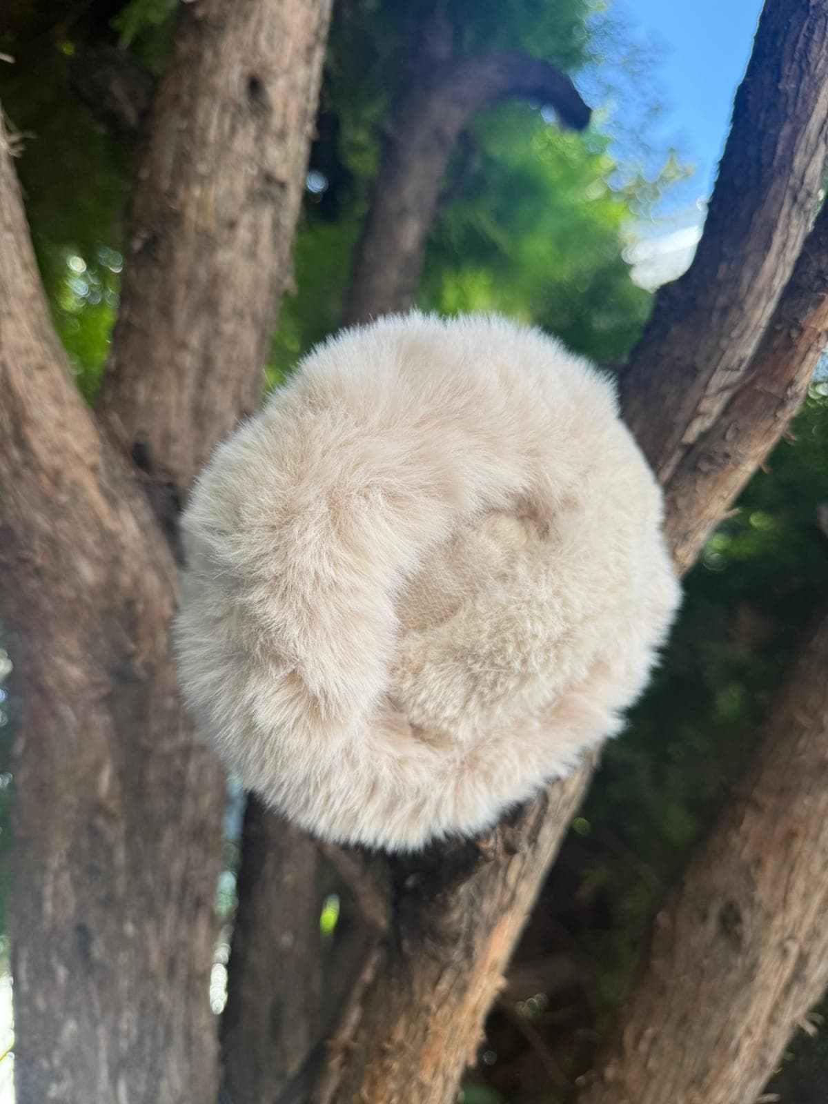 18014 Peluş Bej Kulaklık görsel 5