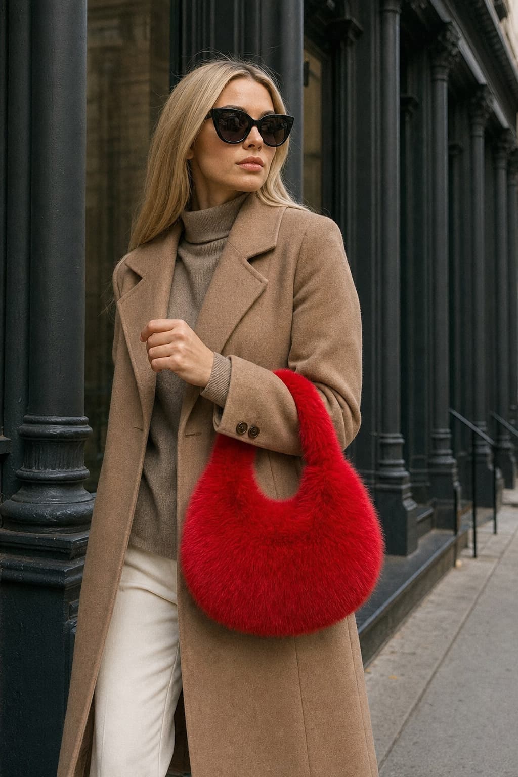 NWC-001 Kırmızı Peluş Çanta
