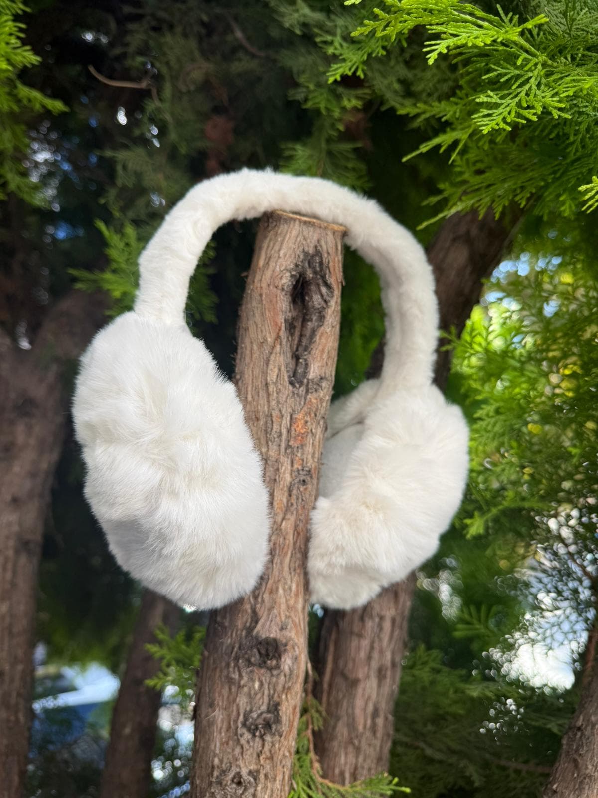 18014 Peluş Beyaz Kulaklık görsel 3
