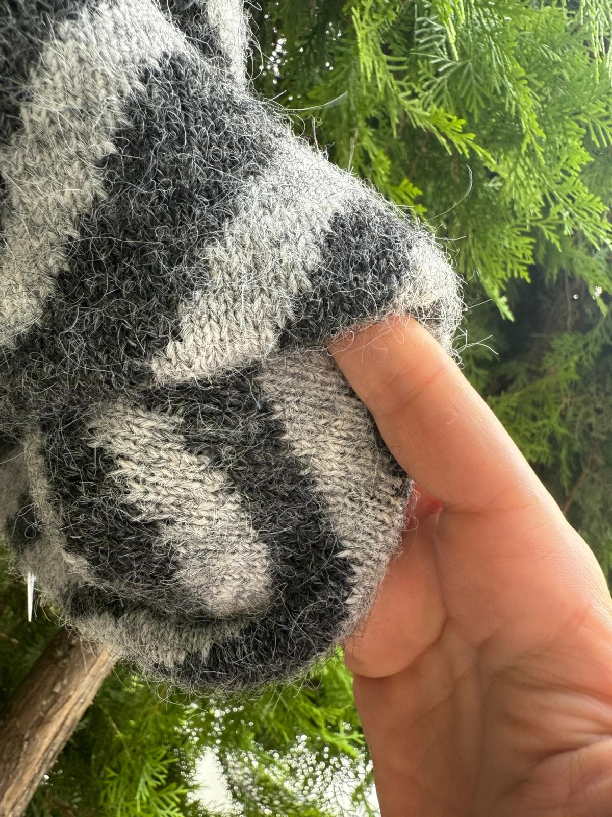 14801 Zebra Desenli Kırçıllı Gri Bere görsel 4