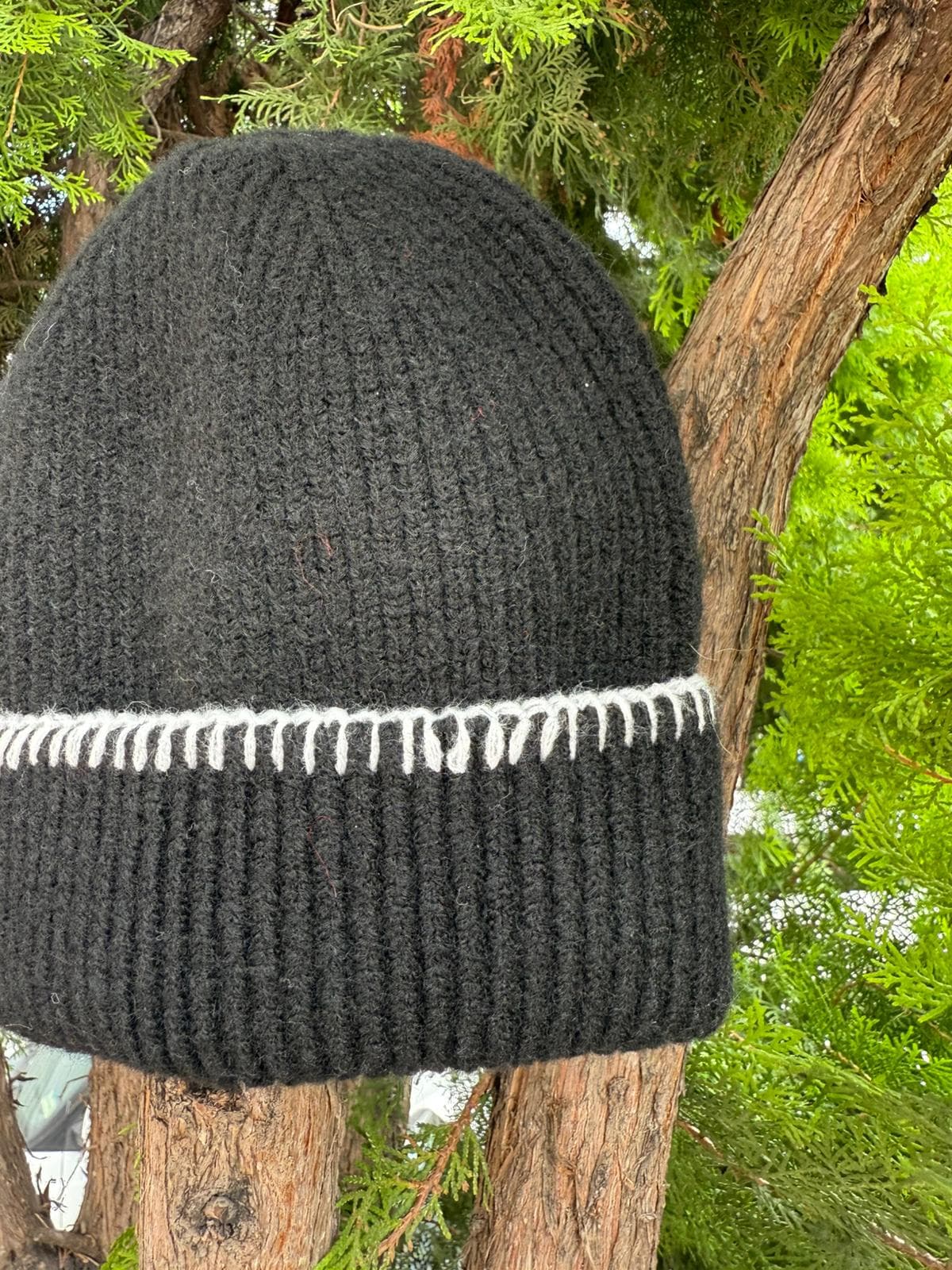 14803 Kenar Sarma Dikişli Siyah Bere görsel 4