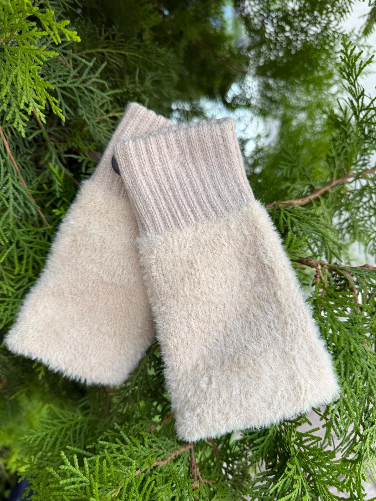 16027-1 Peluş Vizon Eldiven görsel 4
