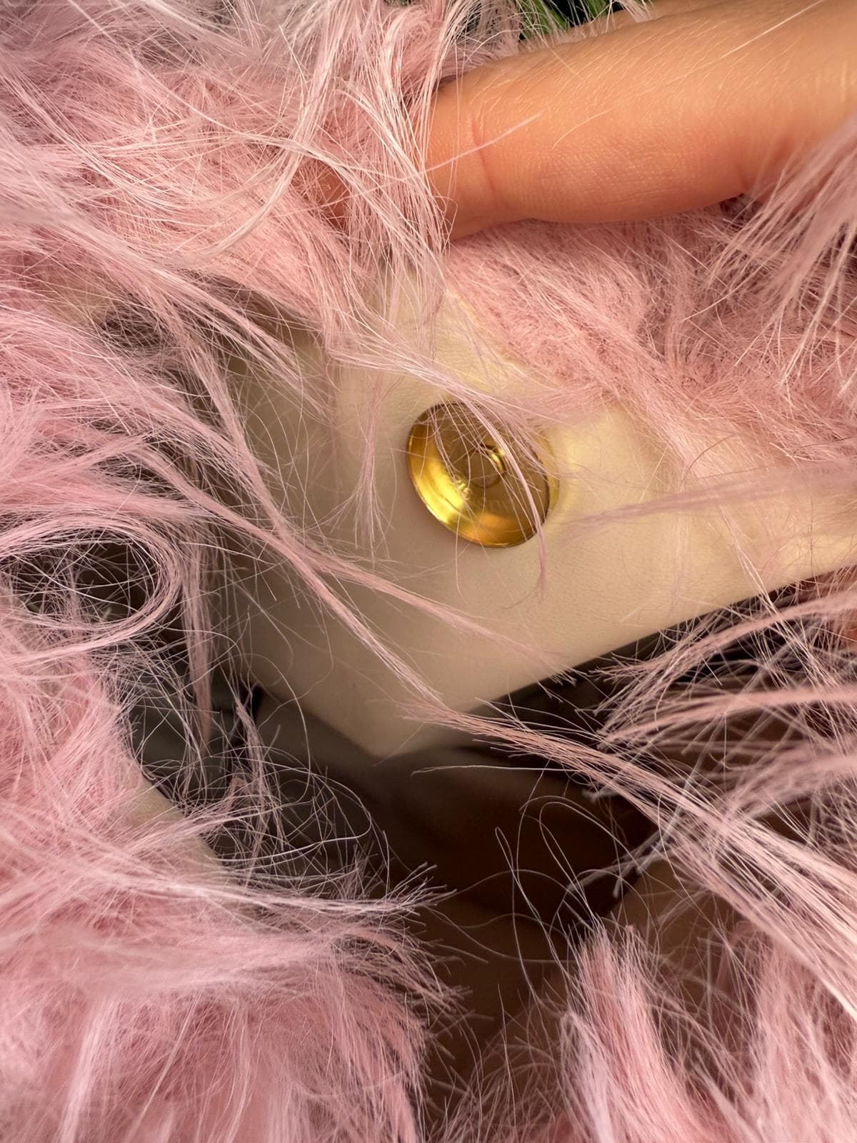 NWC-052 Peluş Püsküllü Pembe Çanta görsel 3
