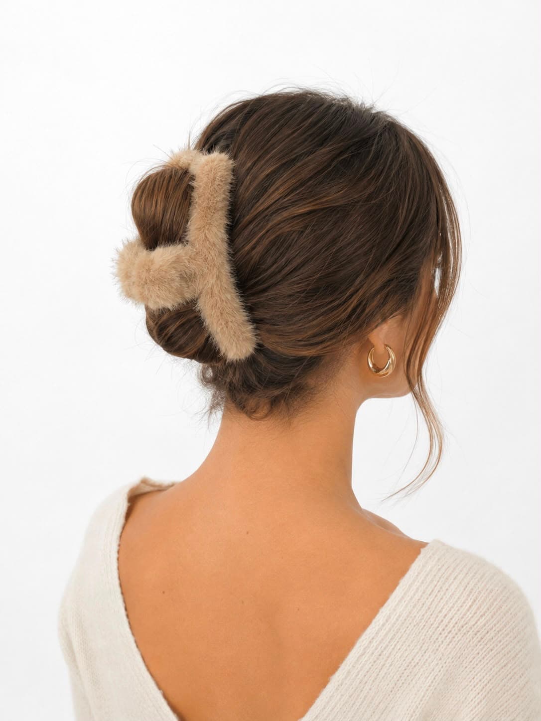 T17-1 2'li Camel Peluş Mandal Toka