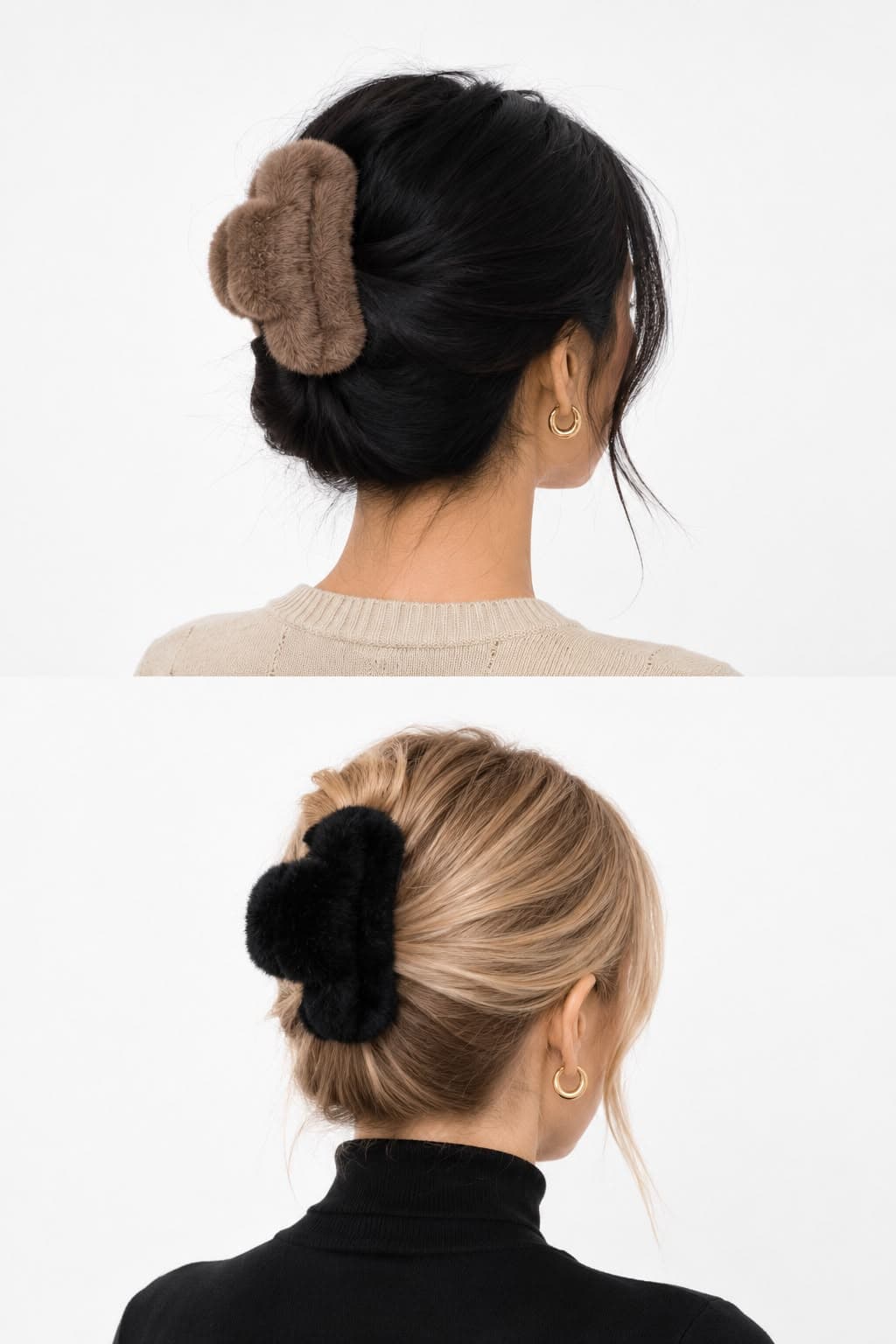 T16-1 Camel ve Siyah Mandal Toka 2'li Set
